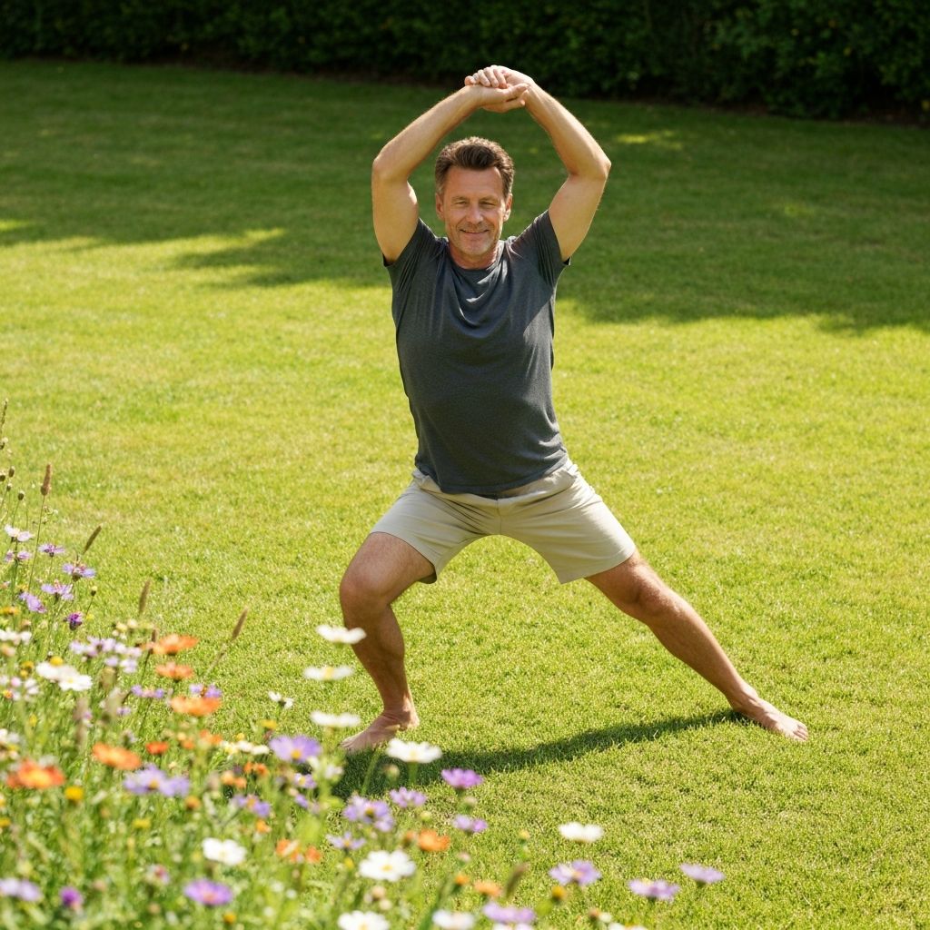 Men's balanced wellness and active lifestyle